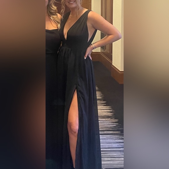 Lulus Heavenly Hues Black Maxi Dress size small - Picture 6 of 6